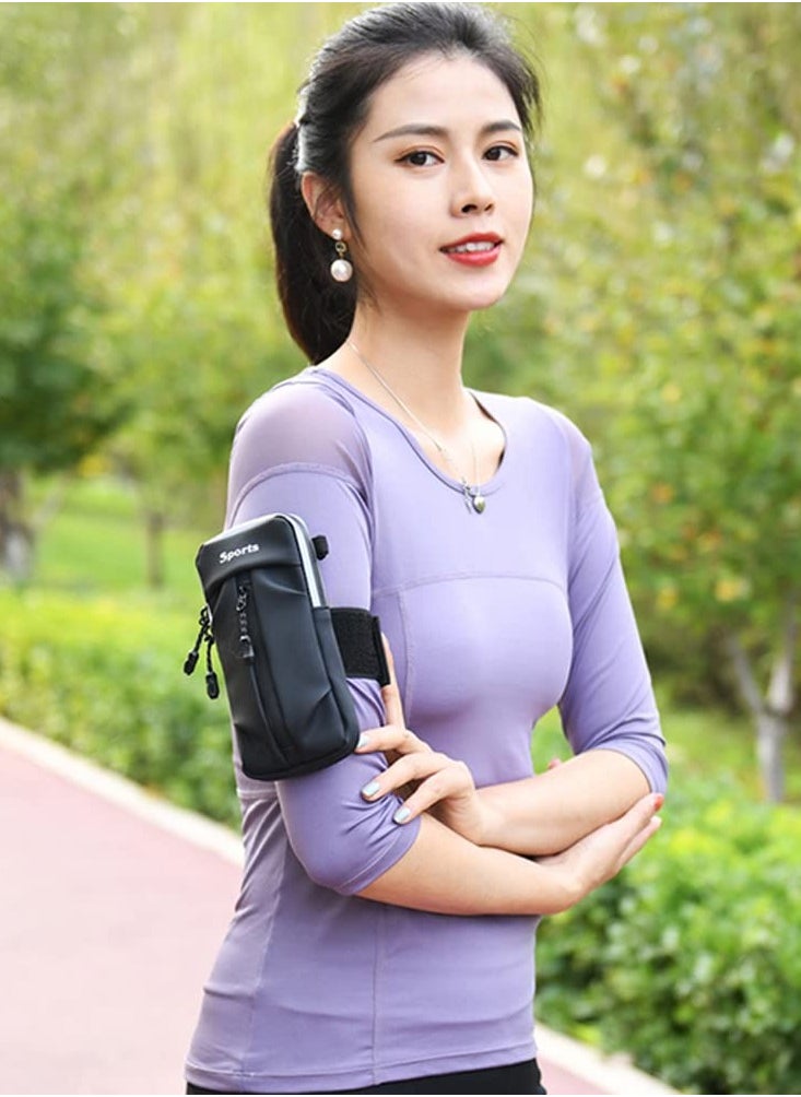 KASTWAVE - Arm Bag, Phone Armband Sleeve for Running Phone Arm Bands with Workout - Fits Most of Phone Use for Running, Workout Walking Gym, Hiking, and Biking - Black (1 Pcs) - Image 1