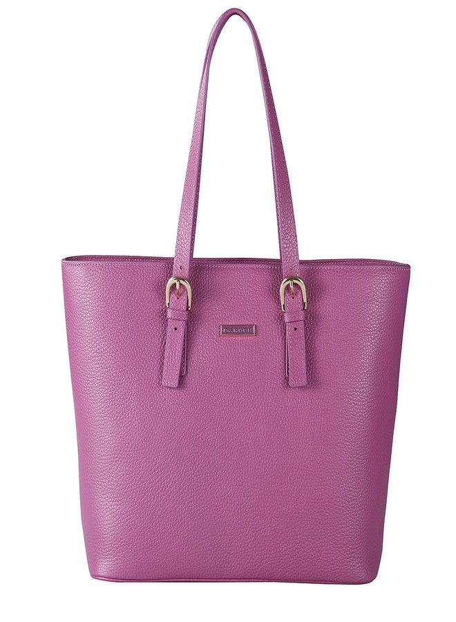 Banuce Large Capacity Leather Tote Bag for Women Ladies Purses and Handbags with Zipper Shoulder Bag Purple - Image 1