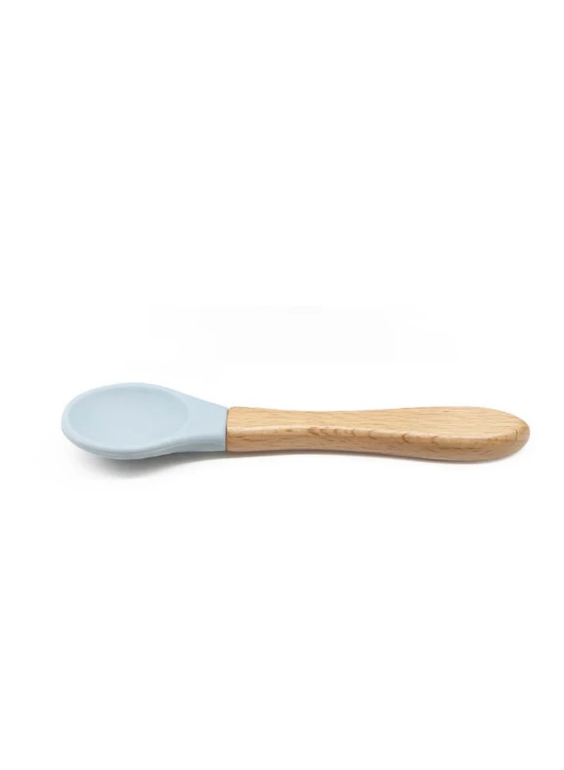 Lion Llama blue BPA-Free Silicone Baby Feeding Set | Soft Baby Bowl and Spoon | Safe & Easy-to-Clean Baby Feeding Accessories  | Best Price UAE