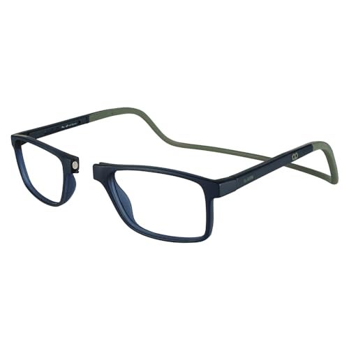 Clic Magnetic Reading Glasses for Men or Women, Soft Foldable Band, Computer Readers, Barat (M-XL, Matte Blue, 1.50 Magnification) - Image 1