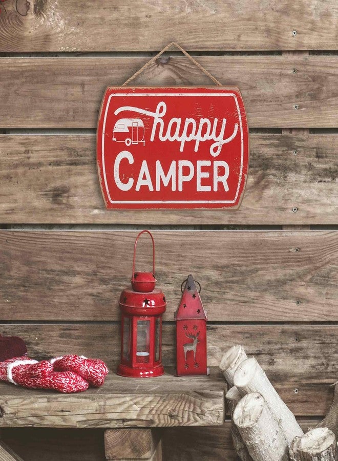 أوبن رود براندز لوحة جدارية خشبية معلقة عليها عبارة "مخيم سعيد" - لافتة عتيقة مرحة مناسبة للعربات الترفيهية أو الكرفانات أو المرآب - Image 5