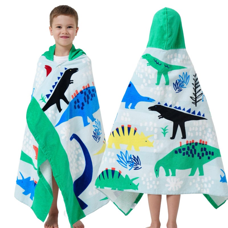 Bavilk Kids Bath Towels, Kids Towel Girls Boys Hooded Beach,Bathroom,Pool Swim Towels 30 Ã— 50 INCH Large Size Ultra Absorbent Cute Cartoon Animal Full Vitality 100% Cotton Wearable Wrap for Child - Image 2