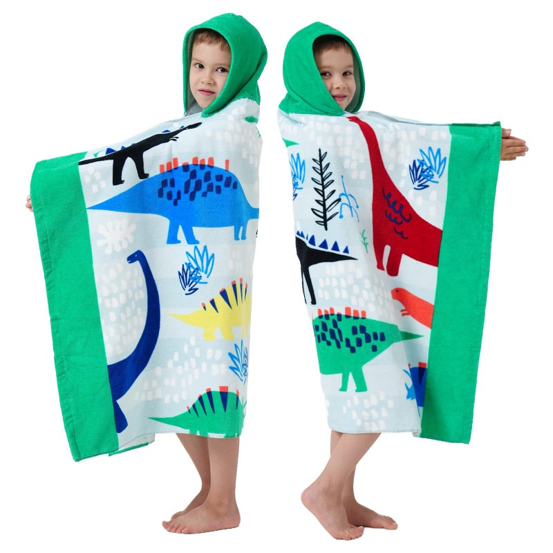 Bavilk Kids Bath Towels, Kids Towel Girls Boys Hooded Beach,Bathroom,Pool Swim Towels 30 Ã— 50 INCH Large Size Ultra Absorbent Cute Cartoon Animal Full Vitality 100% Cotton Wearable Wrap for Child - Image 5