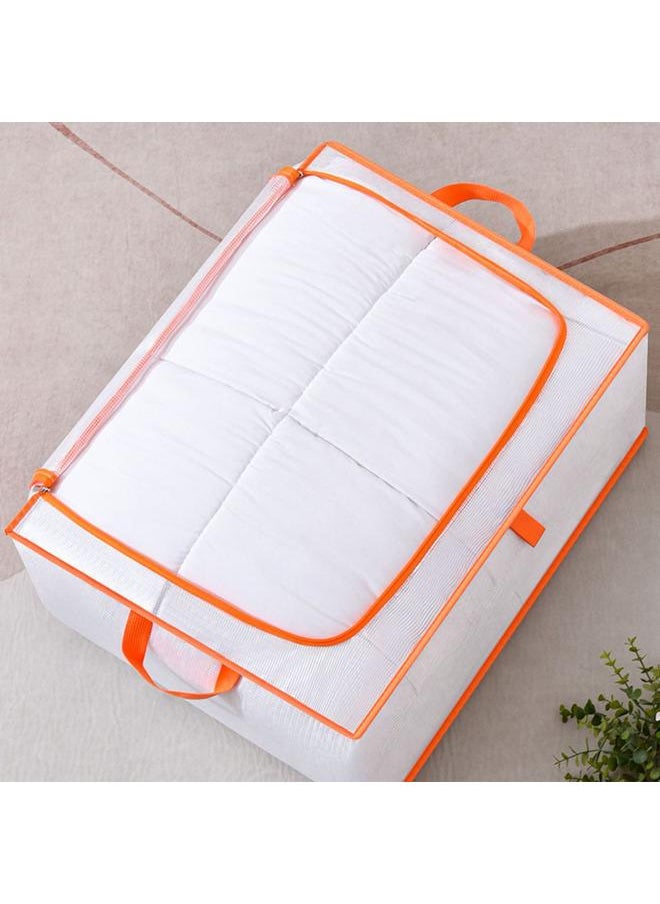 Thoraya - Clothes Storage Bag Large Capacity Transparent Waterproof Zipper Rectangle Storage Container for Blankets Comforters M 55x40x20cm - Image 1