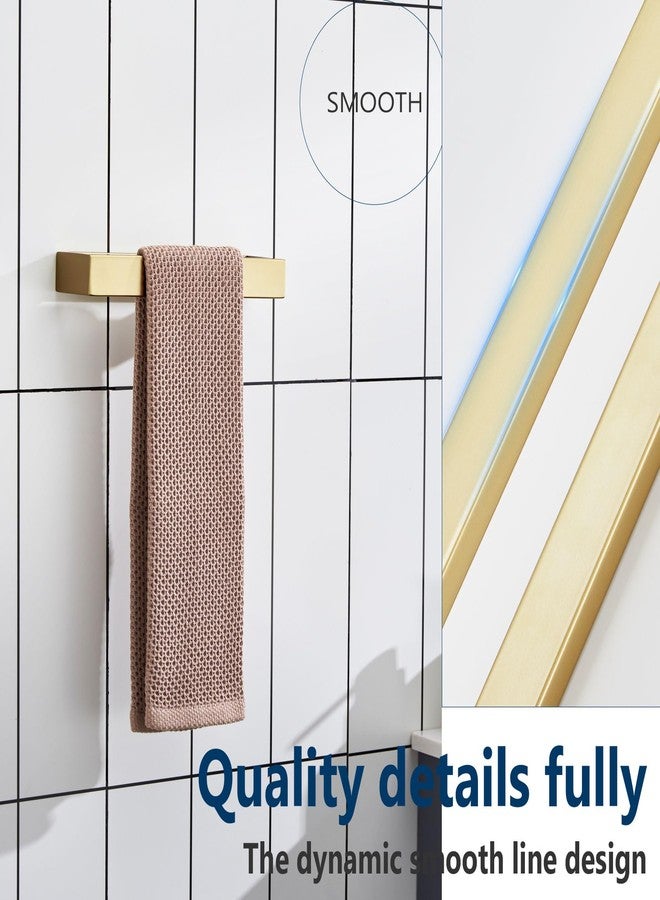 KOKOSIRI Towel Ring Brushed Gold Hand Towel Holder 9 Inch Kitchen Towel Hanger Rack Stainless Steel Bathroom Hardware Wall Mounted, 1 Pack B4008BG-L9 - Image 4