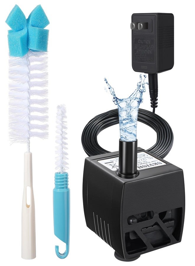 Dreyoo Pet Water Fountain Pump Compatible with PioneerPet Smartcat Fountain, 50 GPH 2W Cat Water Fountain Pump Replacement with Cleaning Brush Kit for Cat Water Dispender Pet Drinking Fountain - Image 1