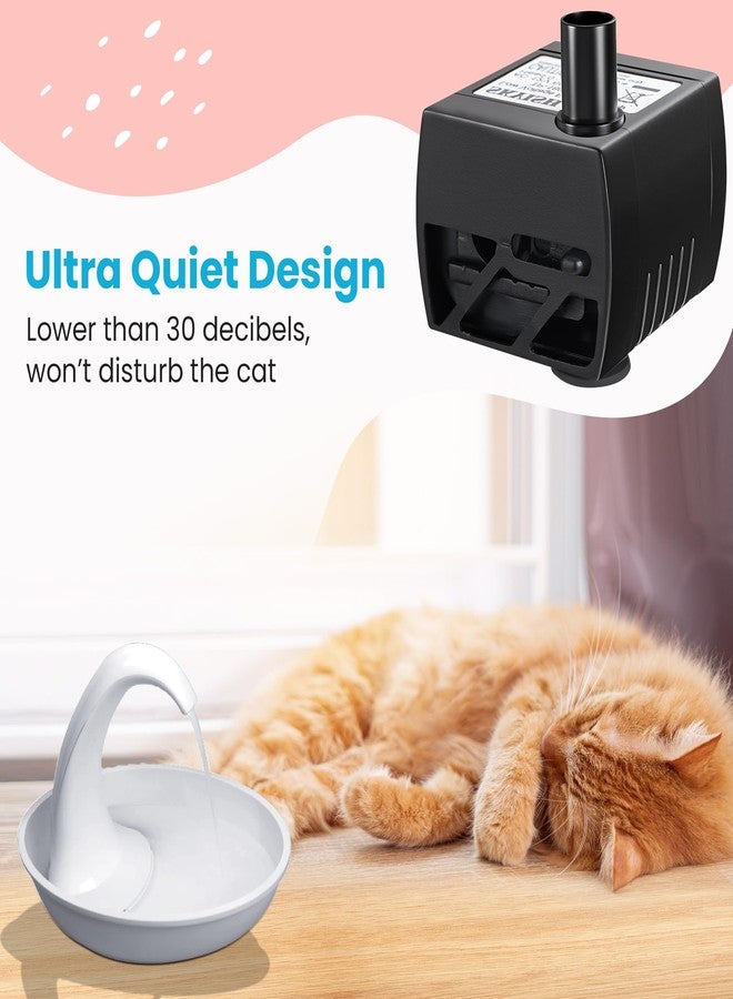 Dreyoo Pet Water Fountain Pump Compatible with PioneerPet Smartcat Fountain, 50 GPH 2W Cat Water Fountain Pump Replacement with Cleaning Brush Kit for Cat Water Dispender Pet Drinking Fountain - Image 3
