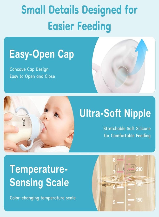 Dr.isla PPSU Anti-Colic Baby Bottle 5.4oz - Dual Vent Newborn Feeding Bottle with Slow Flow Nipple, Temperature Indicator, 0-3 Months, Blue - Image 5