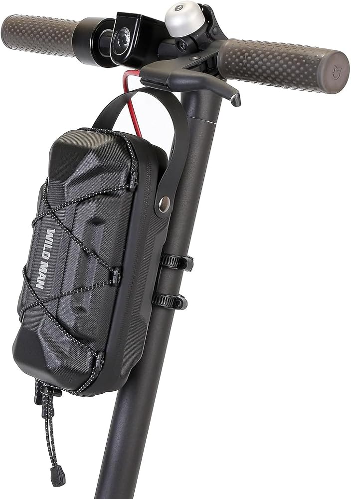 Joyzzz Electric Scooter Bag, 2L Large Capacity Scooter Handlebar Bag, Waterproof Handlebar Storage Bag with Multicolor Drawstrings, Scooter Storage Bag, Hard Shell Storage Bag for Scooters, Bikes - Image 1