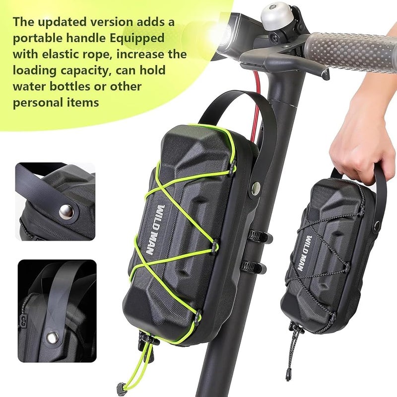 Joyzzz Electric Scooter Bag, 2L Large Capacity Scooter Handlebar Bag, Waterproof Handlebar Storage Bag with Multicolor Drawstrings, Scooter Storage Bag, Hard Shell Storage Bag for Scooters, Bikes - Image 3