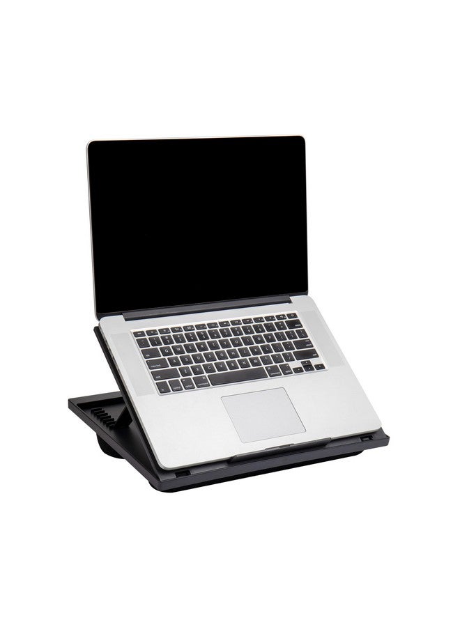 Mind Reader Ltadjustblk Adjustable Portable 8 Position Lap Top Desk With Built In Cushions Black - Image 2