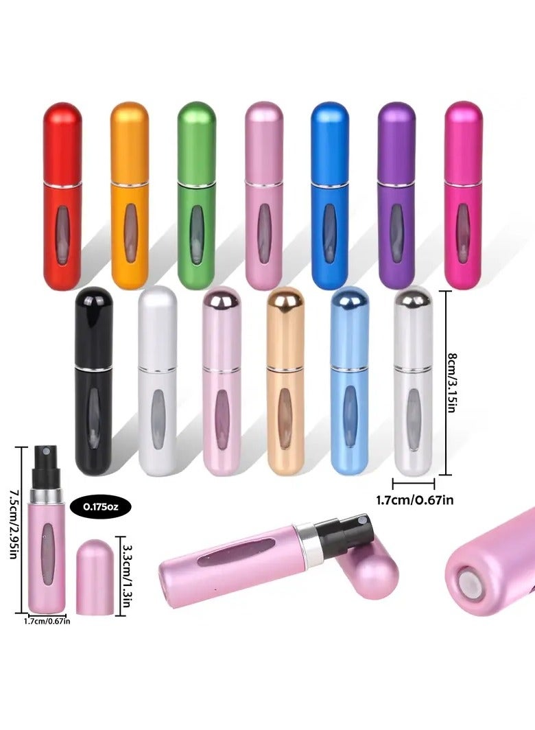 أوريتي زجاجة رذاذ صغيرة قابلة لإعادة التعبئة - 5 مل، زجاجة نقل فرعية للكولونيا والعطور، حجم صغير وقابل للحمل للسفر أو التخزين المريح، إكسسوارات التجميل - Image 5