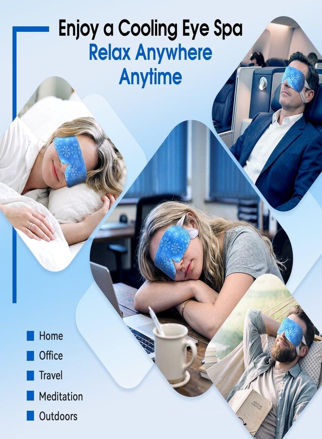 ZHENYEMEI Gel Self Cooling Eye Mask, Instantly Cooling Eye Masks, Cold Compress for Puffiness Dark Circles & Migraine Relief, Ice Sleeping Mask Cool Care Travel Essentials, Individually Wrapped (8 Packs) - Image 4