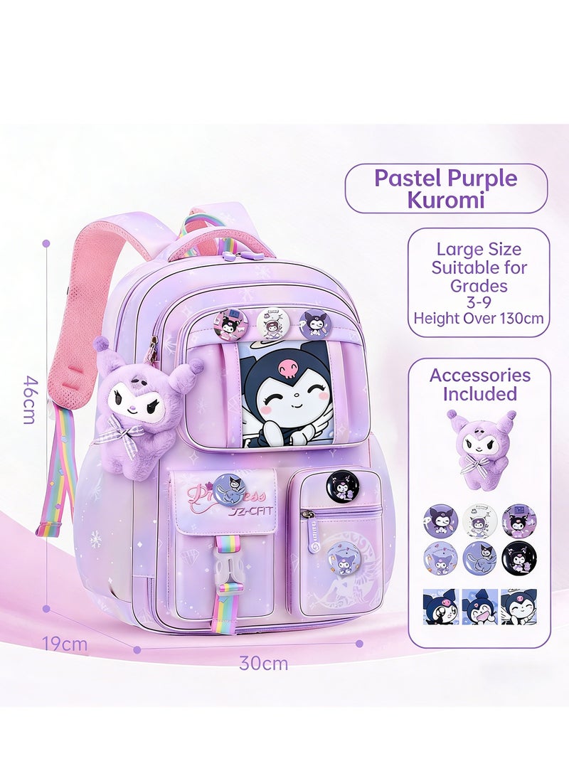 FALAHOM School Backpack for Girls, Girls Backpack, Cartoon School Backpack for Schoolgirl Large Capacity Girl Backpack for Kids - Image 2