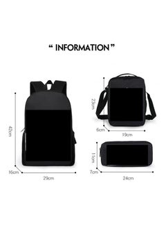 Cartoon anime backpack for primary and secondary school students, large capacity casual lightweight backpack, cartoon shoulder bag, pencil case, pencil case, and pencil case