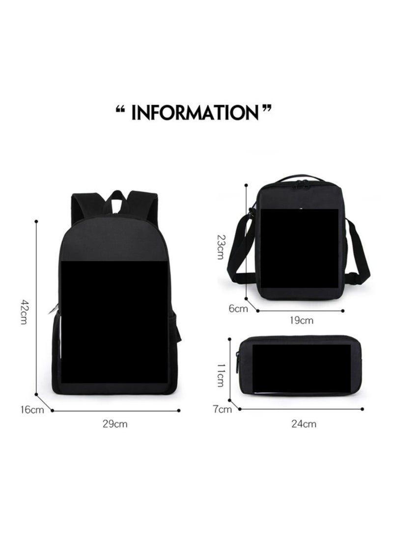 Generic - Cartoon anime backpack for primary and secondary school students, large capacity casual lightweight backpack, cartoon shoulder bag, pencil case, pencil case, and pencil case - Image 1