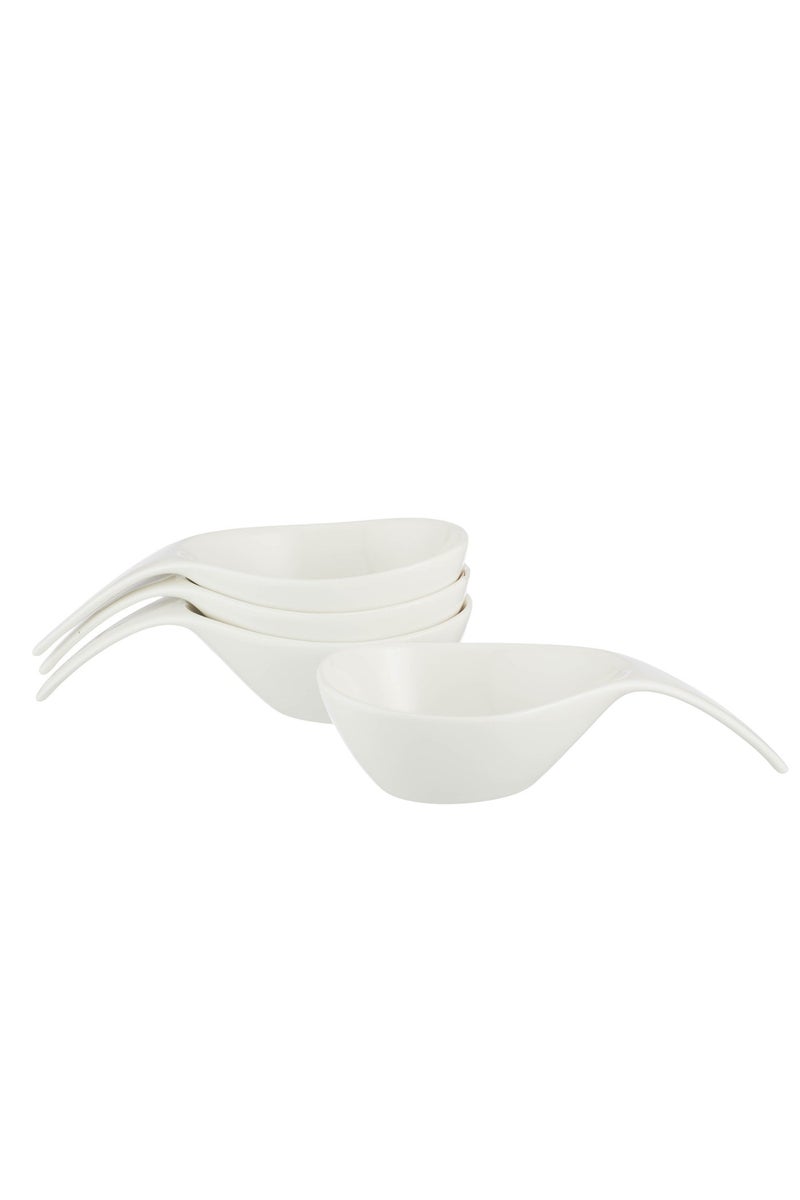 Libby 6-piece white porcelain dinnerware set for serving food, desserts, and sauces - Image 3