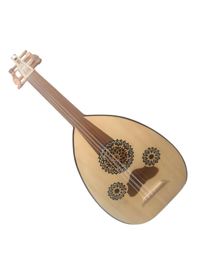 Handmade Classic Egyptian Arabic Oud 9 Strings – Entry Level Study Oud Lute for Students & Beginners Educational Musical Instrument + Soft Case & Pick - Image 4