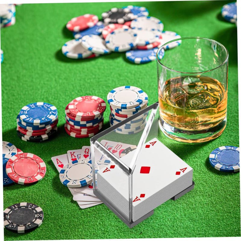 Acrylic Poker Card Holder 4 Pairs Storage Stand Compact Game Organizer - Image 4
