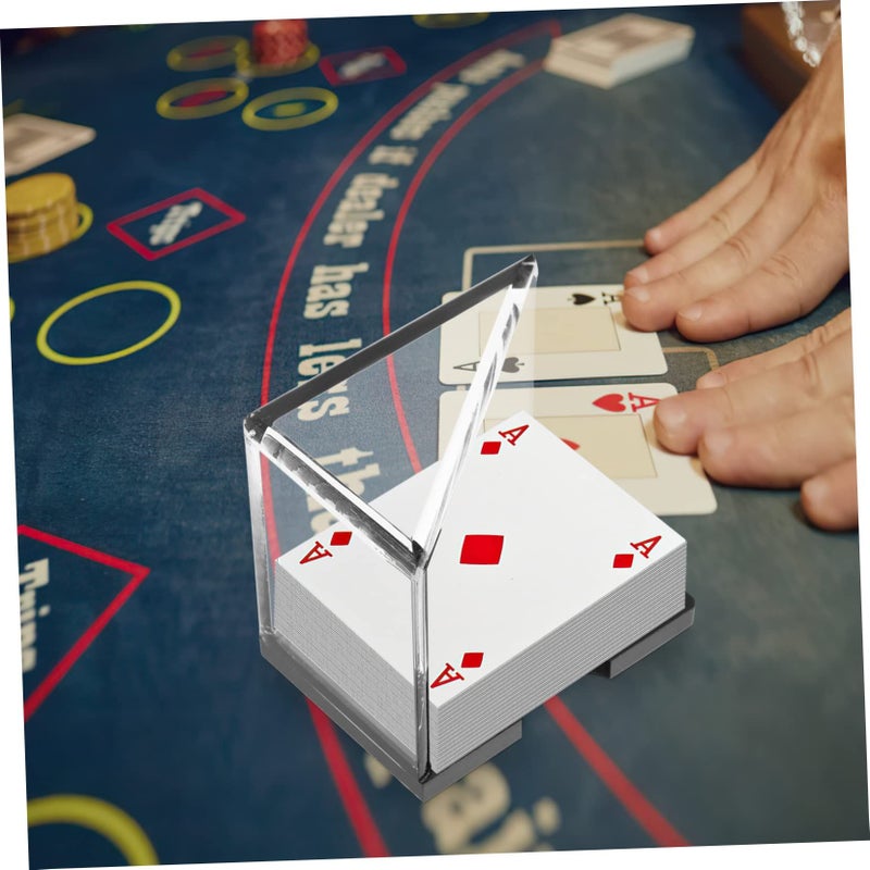 Acrylic Poker Card Holder 4 Pairs Storage Stand Compact Game Organizer - Image 3