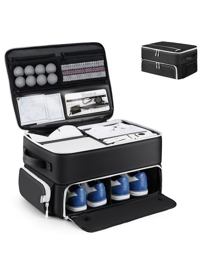 BRANTMAKER Golf Trunk Organizer, Golf Accessories for Men/Women to Storage Stuff and Gear, Cool Gifts for Golfers, Dad, Him/Her, Birthday or Father's Day (Black) - Image 1