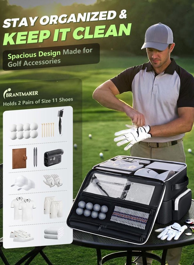 BRANTMAKER Golf Trunk Organizer, Golf Accessories for Men/Women to Storage Stuff and Gear, Cool Gifts for Golfers, Dad, Him/Her, Birthday or Father's Day (Black) - Image 5