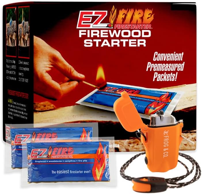 EZ FIRE FIRESTARTER ولاعة تسلا Tough من Survival Frog 2.0 – مقاومة للماء، مقاومة للرياح، بدون لهب، كهربائية قابلة لإعادة الشحن عبر USB مع مصباح يدوي مدمج وصفارة طوارئ. - Image 1