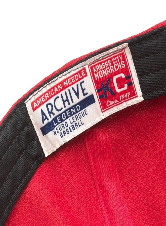الإبرة الأمريكية قبعة بيسبول تاريخية عتيقة من AMERICAN NEEDLE Kansas City Monarchs Archive Legend Negro League (21005B-KCM-RDNV) - Image 2