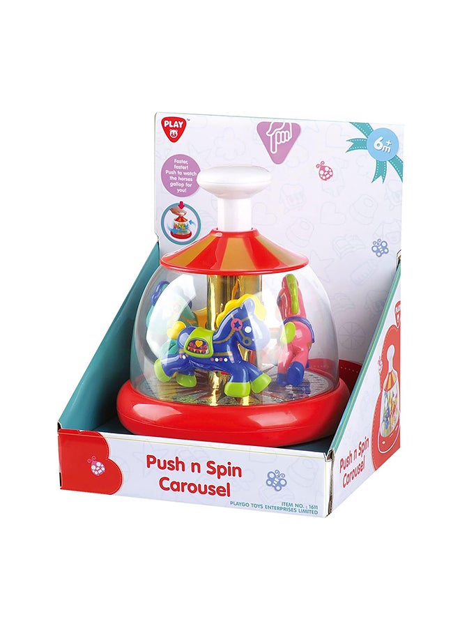 PLAYGO Playgo Push N Spin Carousel | Bright Multi-Colour Toy for Toddlers  - Image 1