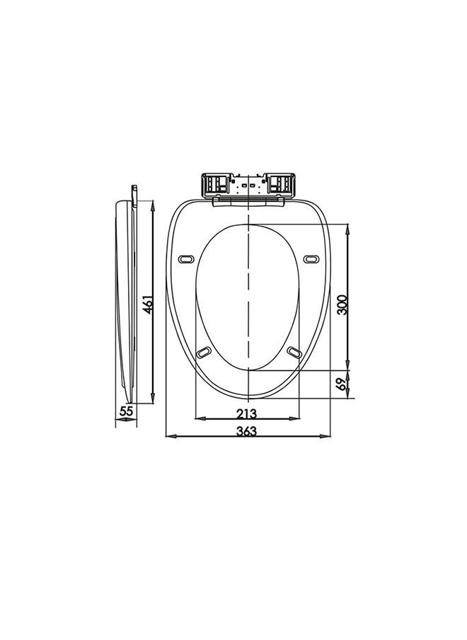 Bold - Toilet Seat With Soft Close Lid With Fixing And Quick Release Hinge White - Image 1
