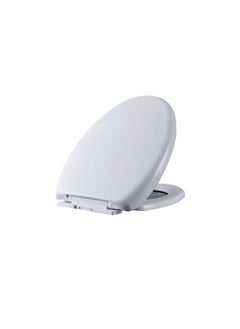 Toilet Seat With Soft Close Lid With Fixing And Quick Release Hinge White