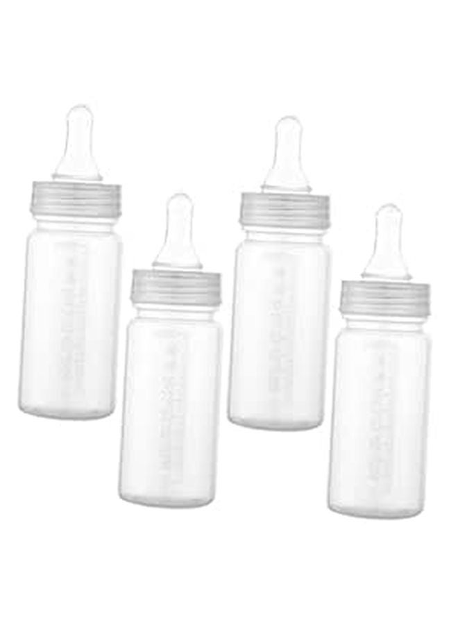 4 Pack Disposable Feeding Bottles with Measurement Scale Leak Proof Portable for Newborns Travel Hospital Nursery Use - Image 1