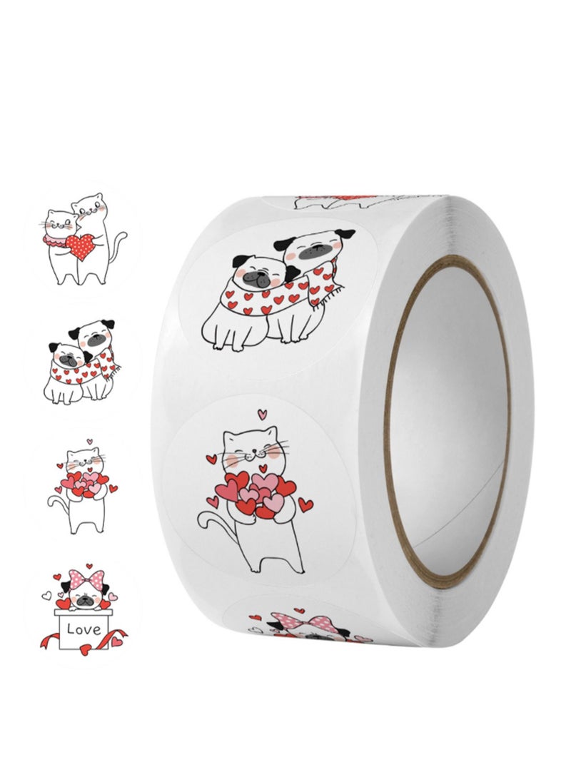 Y&D - Stickers Cute Love Special Labels Size 500pcs in One Roll for Gift Décor Wedding Invitation Wall Window Party Thank You Card Sealing Supplies - Image 1