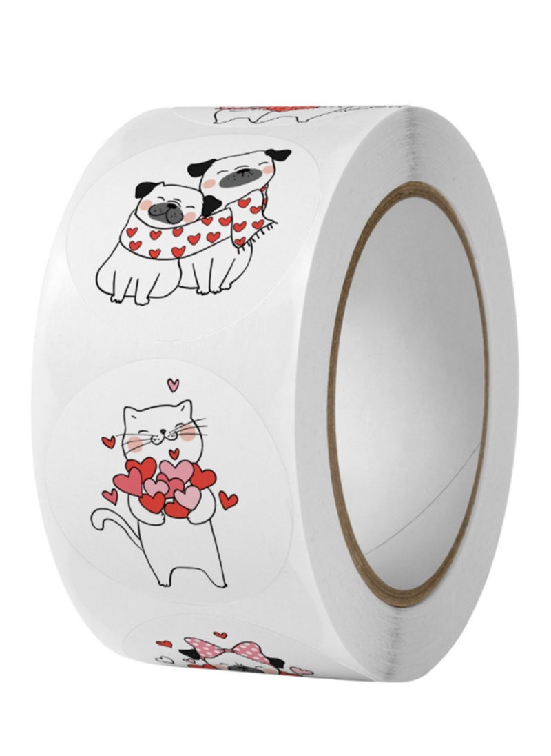 Y&D - Stickers Cute Love Special Labels Size 500pcs in One Roll for Gift Décor Wedding Invitation Wall Window Party Thank You Card Sealing Supplies - Image 1