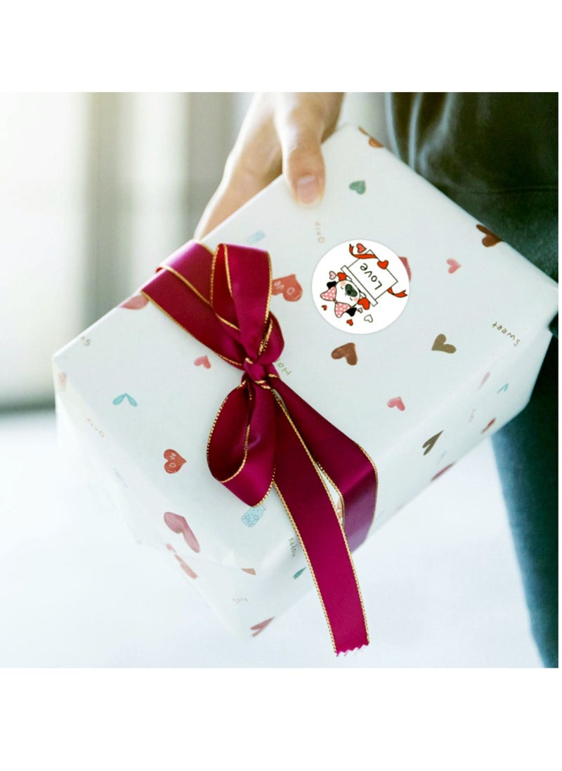 Y&D - Stickers Cute Love Special Labels Size 500pcs in One Roll for Gift Décor Wedding Invitation Wall Window Party Thank You Card Sealing Supplies - Image 1