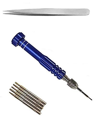 Axtella Wroughton Tool kit 5 in 1 For All Mobiles Repair Screwdriver Set With 1 Stainless Steel Non Magnetic Tweezer Straight  - Image 1