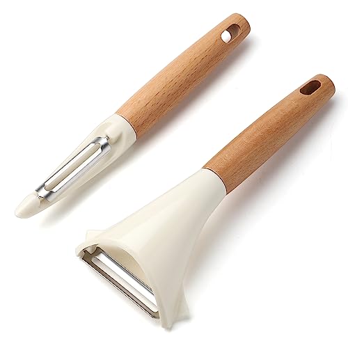 Beereraver Potato Peelers Stainless Steel Swivel Peelers Y-Shaped and I-Shaped Peeler Set of 2,Vegetable Carrot Fruit Peelers for Kitchen - Image 2