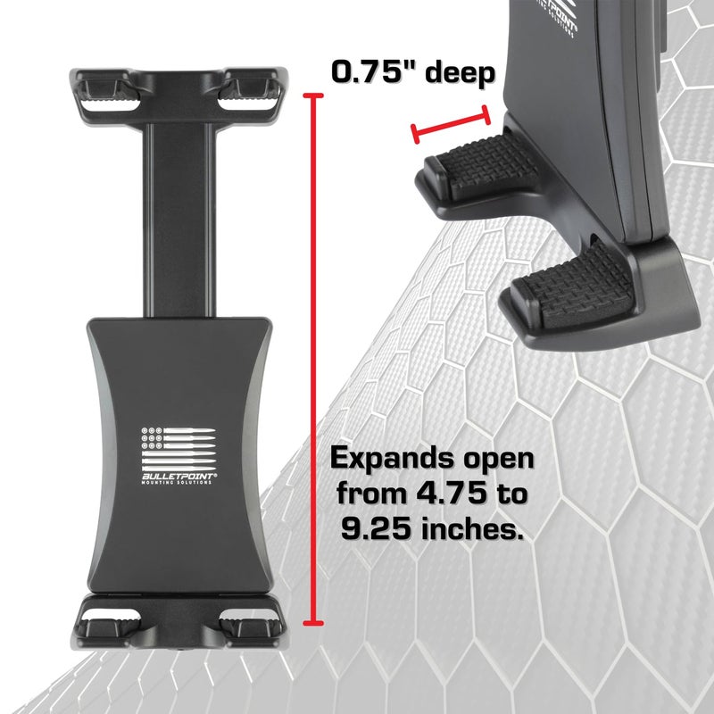 Bulletpoint Mounting Solutions Universal Tablet Mount for Truck Compatible with Apple iPad & Samsung Tablets - 20mm Integrated Ball with 7cm Matte Carbon Fiber + Kevlar Mounting Arm - Image 3