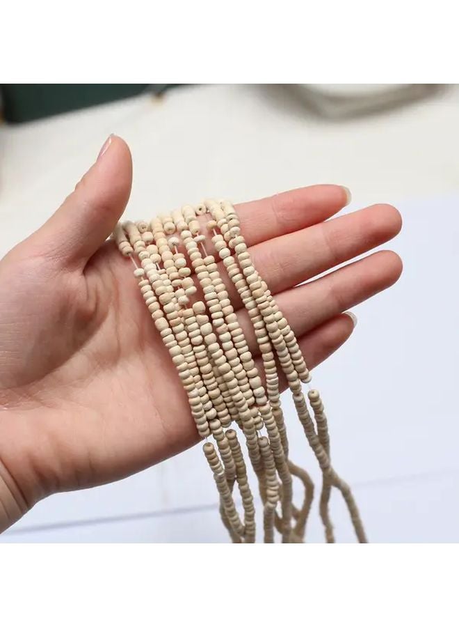 3 4 مم حبات أباكوس خشبية لصنع المجوهرات DIY عروة 14 96 بوصة - Image 2