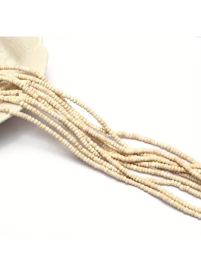 3 4 مم حبات أباكوس خشبية لصنع المجوهرات DIY عروة 14 96 بوصة - Image 5