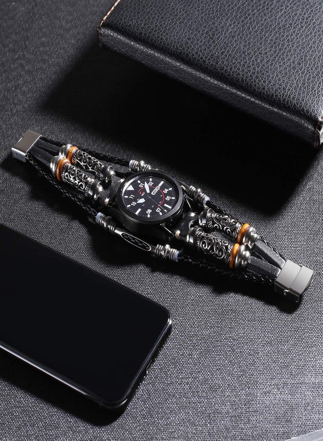 KONAFEI حزام KONAFEI متوافق مع ساعة سامسونج جالكسي 7&FE&6&5&4&3 / 40mm 44mm / ساعة 5 برو / ساعة 6&4 كلاسيك 43mm/47mm/42mm/46mm/أكتيف 2/جارمن فينو، سوار جلد 20mm مع مشبك معدني للنساء والرجال - Image 4