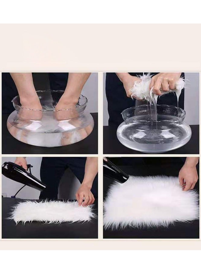 CityRiya-Long Kitchen Mats, Kitchen Rug Mats, Soft Fluffy Carpets, Living Room Area Rugs, Comfort Runner Rugs, Area Rug For Bedroom, 60x90CM Floor Carpet for Bedroom, Floor, Bathrooms, Sink, White Mats - Image 5