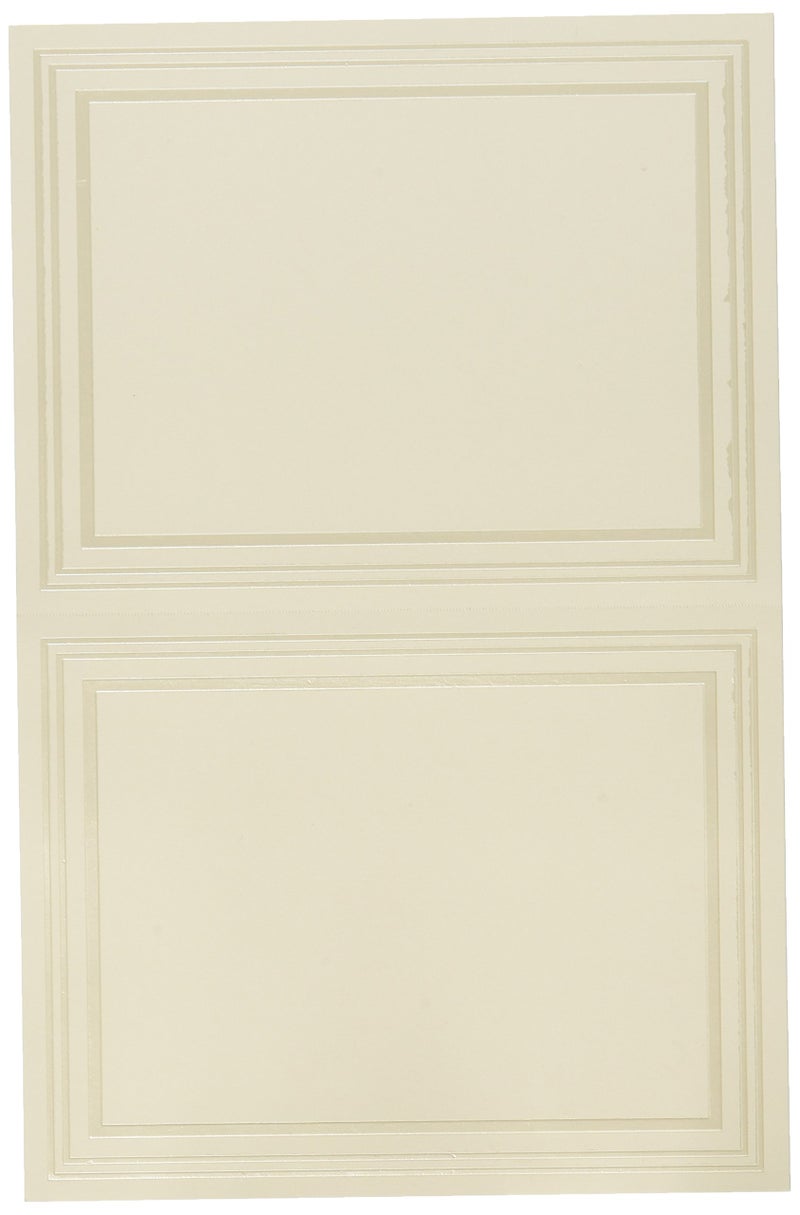 Great Papers! Ivory Triple Pearl Foil & Embossed 2-up Postcards w-Envelopes, 25 sheets/50 cards/50 envelopes, 5.5" x 8.5" - Image 1