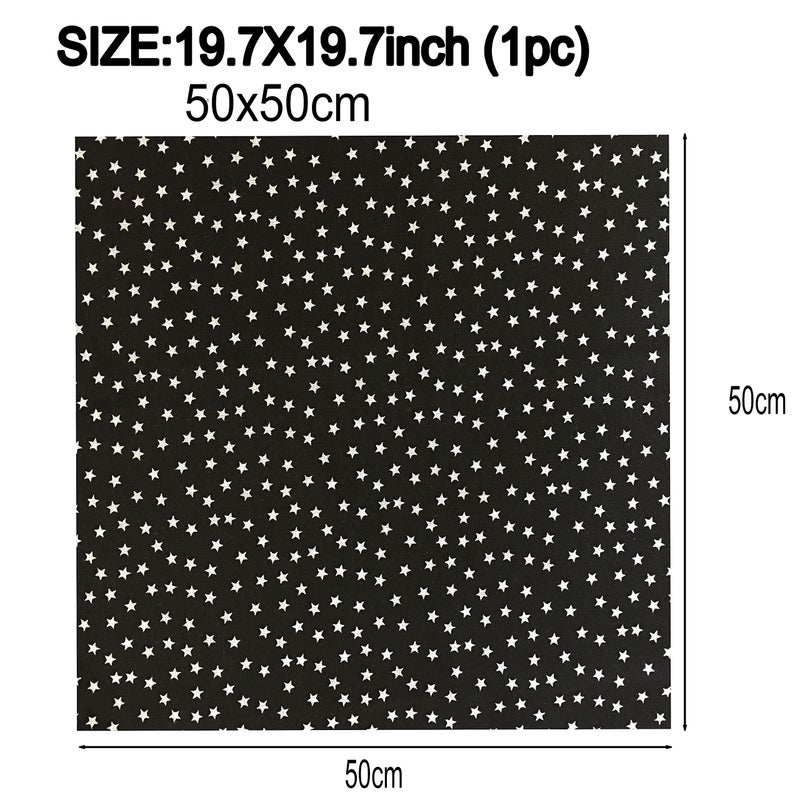OZXCHIXU 7PCS/lot Black Series Floral Cotton Craft Fabric Textile Quilting Sewing Patchwork Fabric Fat Quarter Bundles for Scrapbooking Cloth Sewing DIY Crafts Pillows and Masks - Image 5