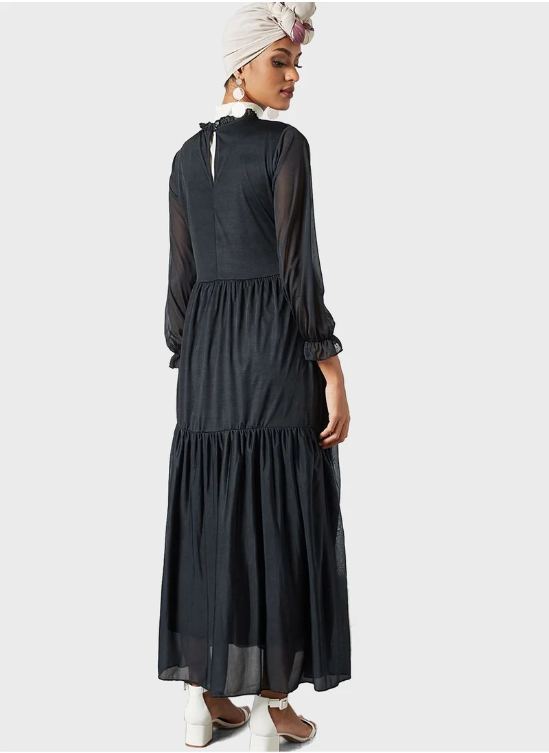 SIVVI for HANIYA High Neck Tiered Dress