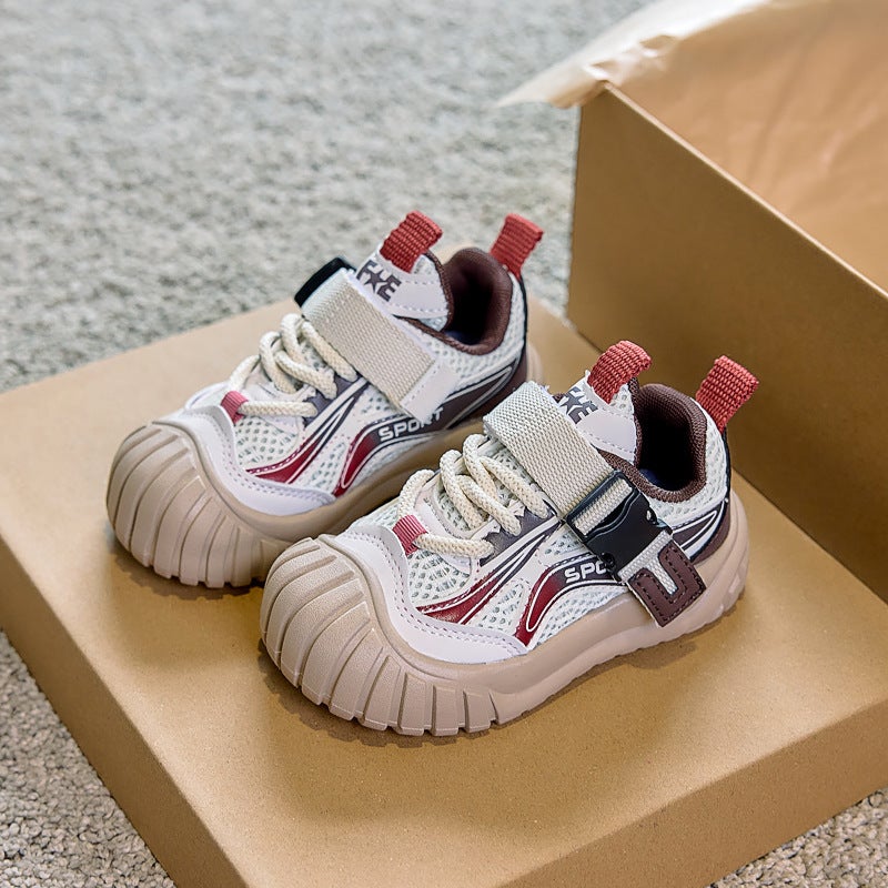 Mesh Sneakers Lightweight Flexible Sole Walking Shoes For Kids Indoor And Outdoor Activities - Image 1