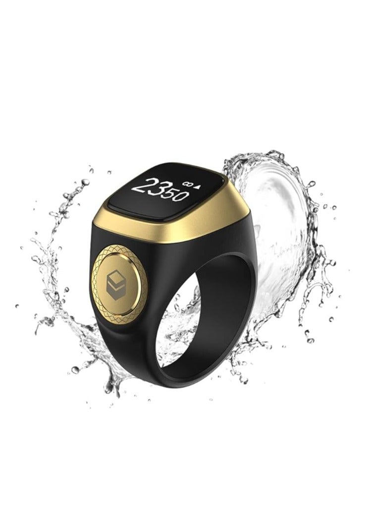 iQIBLA Smart Tasbih Plastic Zikr Lite Ring Black 18MM - Image 1