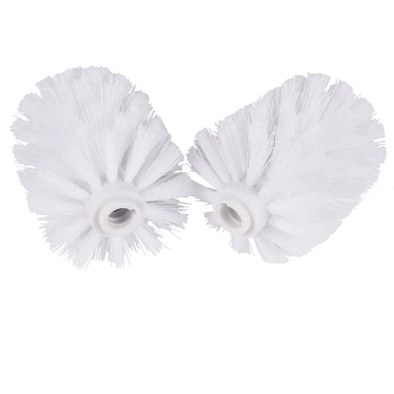 2Pcs Toilet Brush Replacement Head Cleaning Tool Suitable for Brush rods with a Diameter of 12mm White