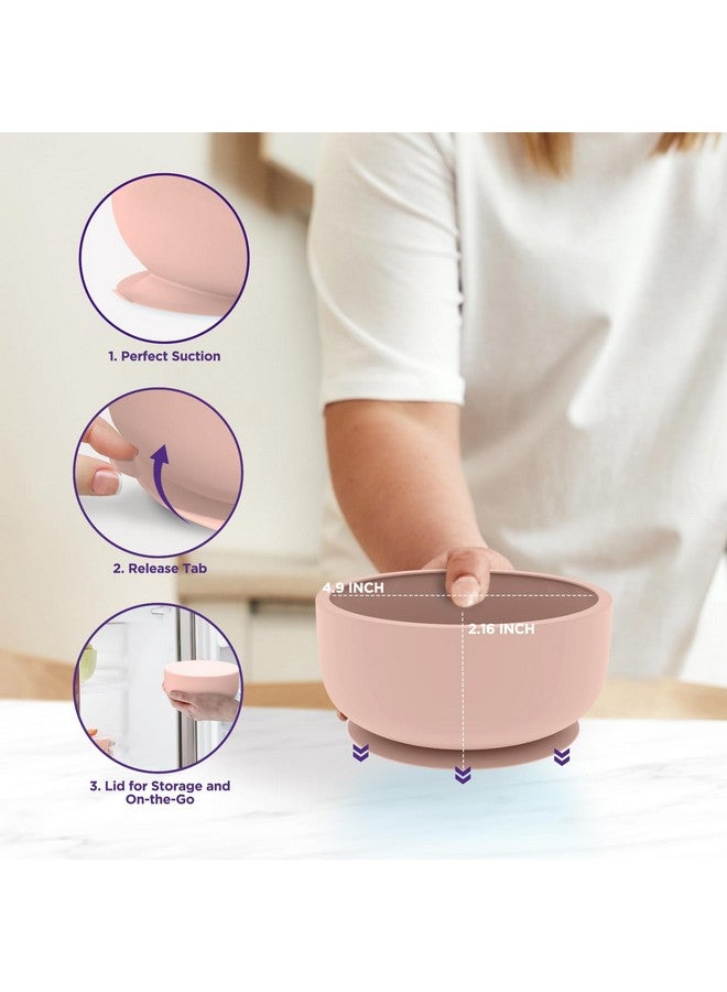 سبريك أساسيات تغذية الطفل، مجموعة تغذية الطفل من السيليكون، أوعية الأطفال 06 أشهر، أوعية شفط قوية جدًا للأطفال، خالية من مادة BPA، أوعية شفط مع أغطية وملاعق، الرضع والأطفال الصغار - Image 3