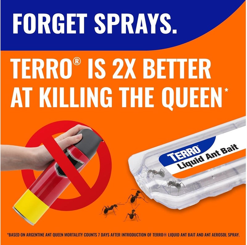 TERRO Liquid Ant Baits 6 Pack, Ready to Use Ant Killer Bait Stations, Indoor & Outdoor Ant Control Solution, Pre Filled Borax Formula, Eliminates Household Ants, Long Lasting Pest Control - Image 2